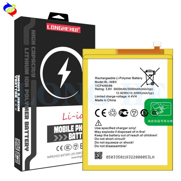 BL-34BX li-ion phone battery for Infinix Smart 2 HD X609 3.8V 3500mAh in White design