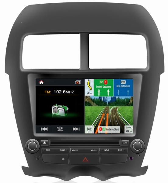 Autoradio with dvd for Mitsubishi ASX 2010-2011 with CD MP3 english language audio OCB-026