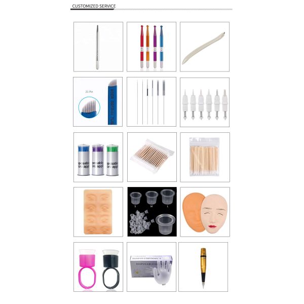 Чернила татуировки брови 60 g микро- установили постоянные пигменты макияжа 60g