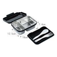 2 Compartments Metal Lunchbox Keep Your Food Fresh and Secure for Any Occasio With Tableware