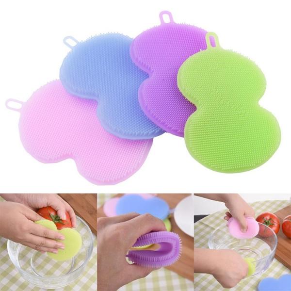 FDA - Approved Silicone Kitchen Brush For Wash Dishes Glasses Vegetables And Fruit