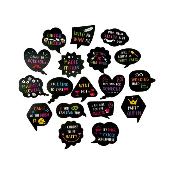 Self Adhesive Printing Custom Kiss Cut Sticker Sheets For Wine Beer Glass Cup