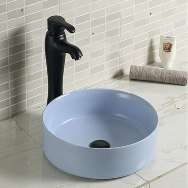 Lavagem redonda pequena cerâmica Art Basin do Lavabo do dissipador de Matt Color Counter Top Bathroom