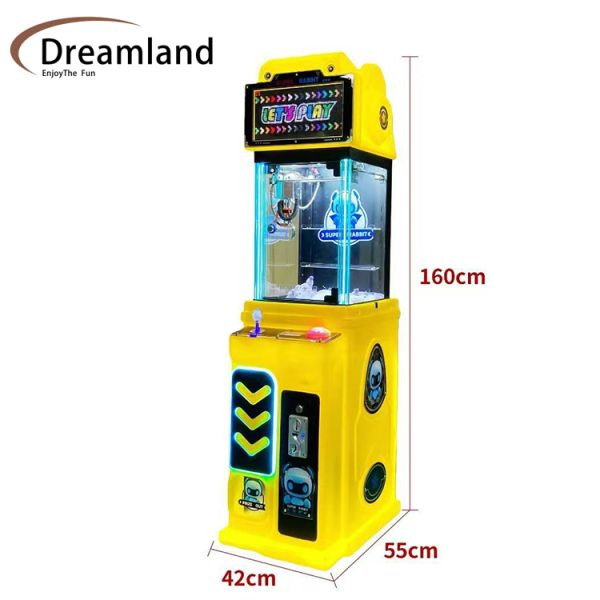 50kgs Dreamland Toy Catcher Claw Game Machine 1 Player 100W Operating Power for Customer Requirements
