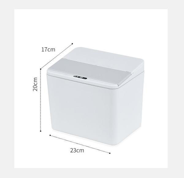 Wide Storage Box Desk Dormitory Office Tissue Box Snack Box Mouth Smart Folding Open Lid Induction Plastic Trash Can