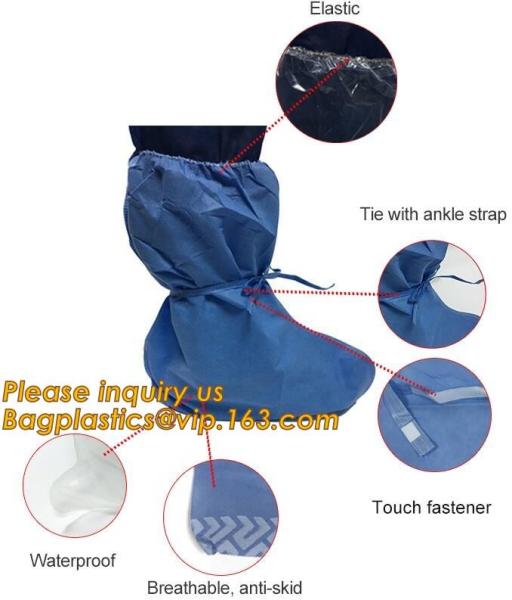 Safety Products, anti-slip, Indoor Disposable, Medical Plastic, Shoe Covers, Waterproof PE CPE Material