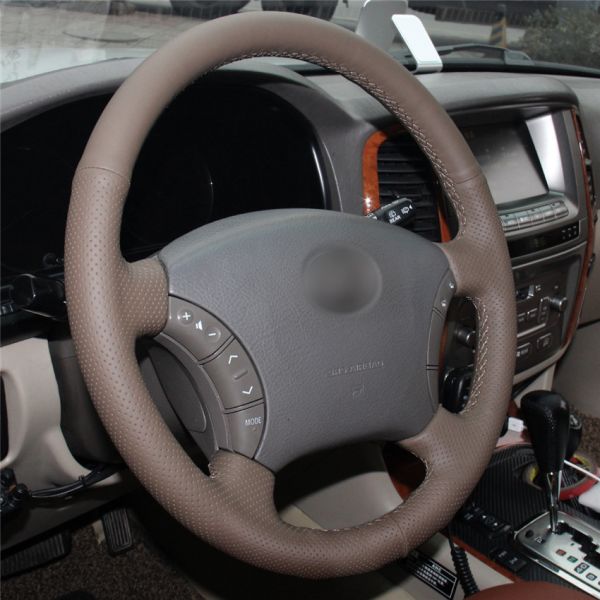 DIY Sewing Custom Leather Steering Wheel Cover For Toyota Camry 2005 2006 Sienna 2004 2005 2006 2007 2008 2009 2010