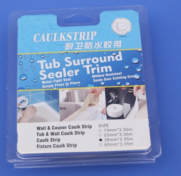 White Mildewproof Wall Caulk Tub Surround Sealer Trim Waterproof Mold Proof Self Adhesive Tape