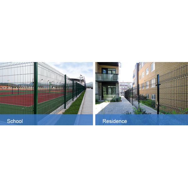 Triangle Wire Mesh Fence Panel With 50*200mm Mesh Hole For School / Garden