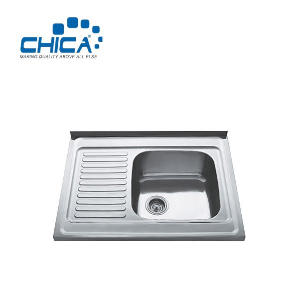 Hot Sale Stainless Steel Kitchen Sink Single Bowl Kitchen Sink Topmount Kitchen Sink With Wing