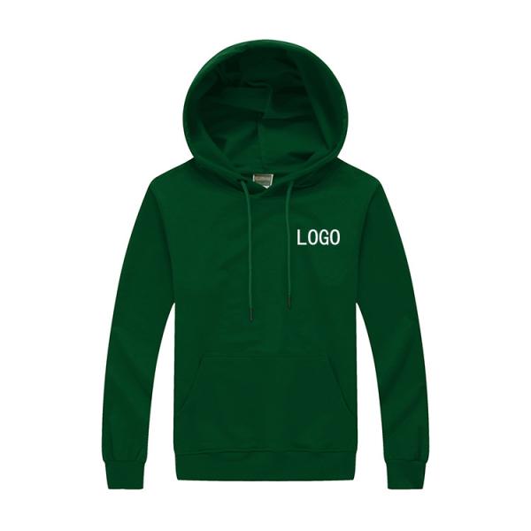 Unisex Plain 100% Cotton Oversized Pullover Hoodie Green Color