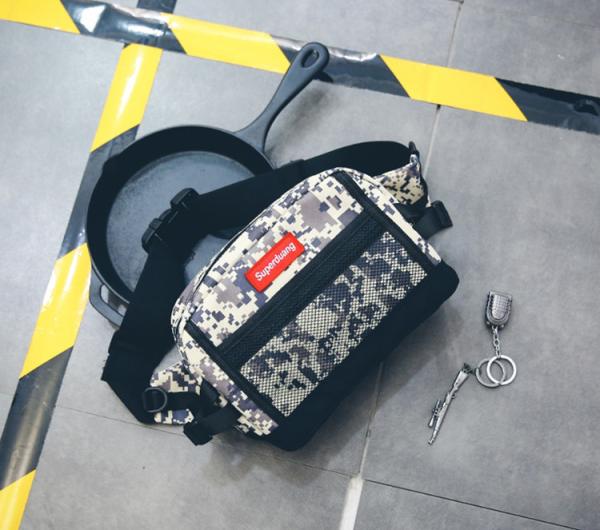 Shoulder bag men's large messenger bag students hip-hop sports personality youth riding bag
