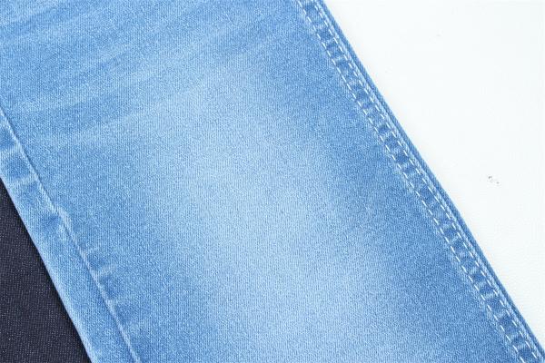 10.5 Oz  Super Stretch Denim Fabric  For Summer Women Jeans Cotton Polyester Rayon Spandex With Warp Slub High Stretch