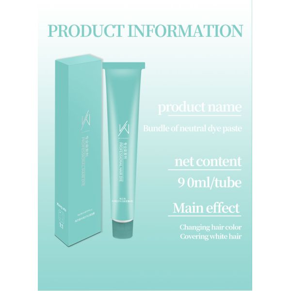 Crème Coloration Professionnelle Salon 90ml Longue Durée Permanente Végétale Sans Danger