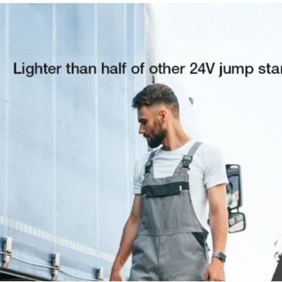12V/24V Car Jump Starter with LED Light and USB-C Charging Output Newest Design 35000mAh