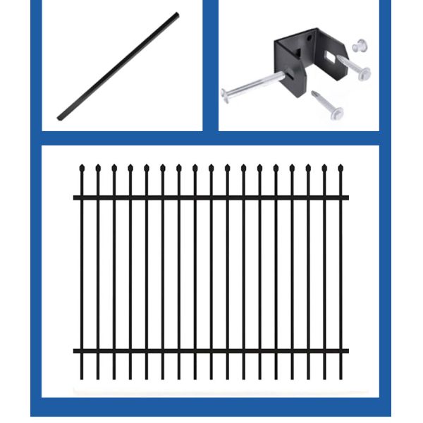 Durable Tubular Steel Fence Made From Galvanized Steel Pipe With Powder Coated Surface Treatment For Corrosion Resistance And Long Lasting