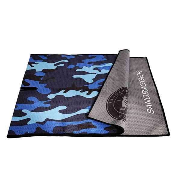 Absorbent Golf Cleaning Towel Custom Logo with Center Hole Waffle Microfiber Golf Towel