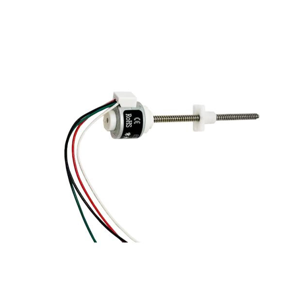 1.8 motor paso a paso, micro motor paso a paso lineal de 15 mm de diámetro con tornillo de avance de 5 VCC bipolar con deslizador de plástico