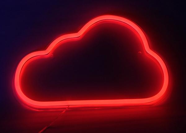 Signes de barre menés par nuage rouge pour la maison, signes au néon menés réglables lumineux de câble