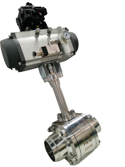 304/316 клапанов DN10 шарика привода криогенных пневматических к DN100