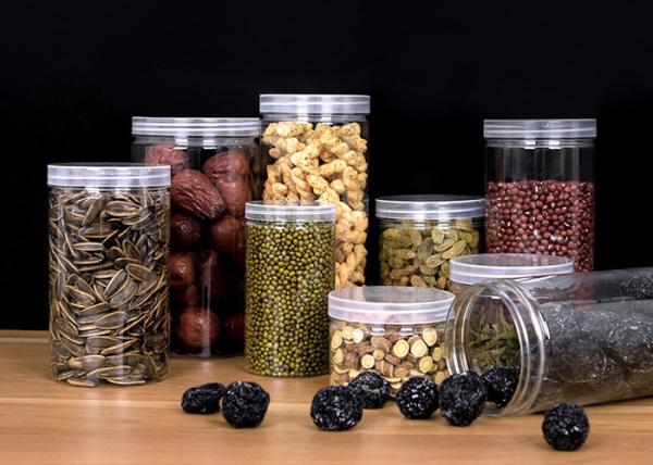 SGS Recycled 30ml~1000ml Plastic Candy Jar Round 8oz Plastic Jars With Lids