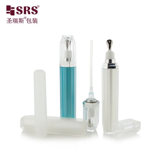 L002 15ML 20ML Paint Blue Pearl White Luxury High Quality Eye Cream Gel Metal Applicator Packaging