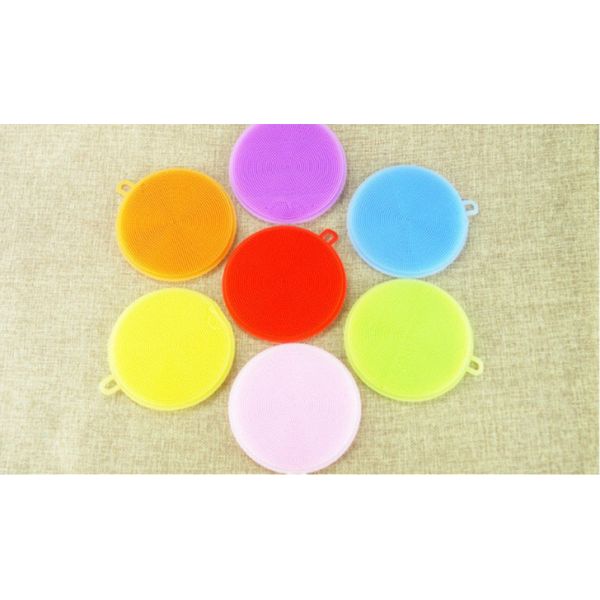 Multi - Function Silicone Cleaning Sponge , Antibacterial Silicone Dish Sponge