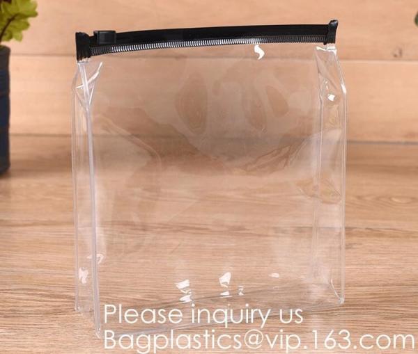 Flat Type Clear Frosted Pvc/Eva Cosmetic Bag With Sewn Zipper,Brush Bag Makeup Wash Bag,Stylish, Practical, Portable, Co