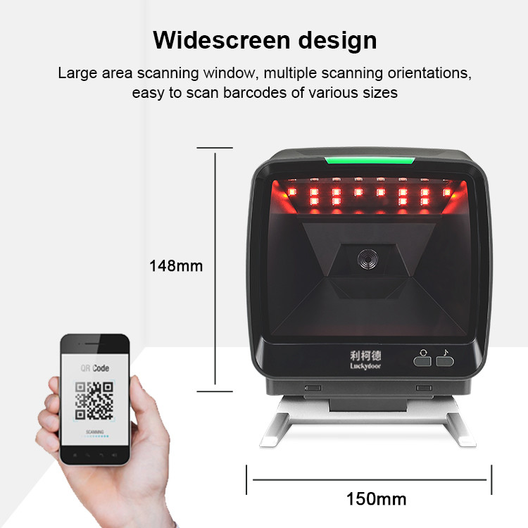 Блок развертки штрихкода платформы окна настольного хэндс-фри кода 1D 2D QR широкий просматривая