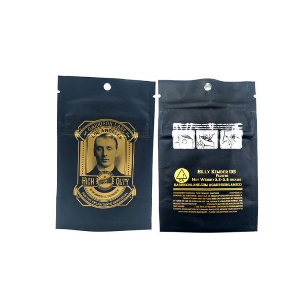 Custom printed mylar heat seal standing pouch Cigar tobacco k plastic packaging bag