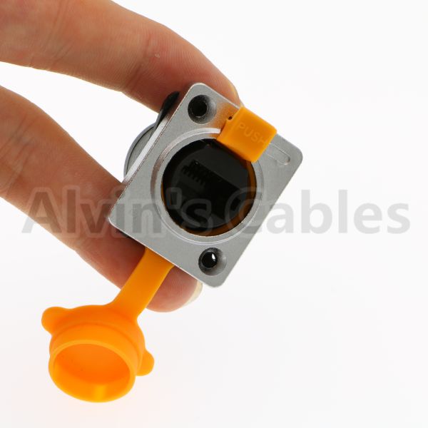 Alvin's Cables RJ45 Waterproof Connector Sockets IP65 Ethernet Panel Mount RJ45 Connector 3 Pcs