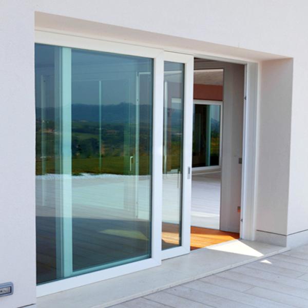 French Style Patio PVC Double Sliding Door Plastic Balcony UPVC Glass Doors