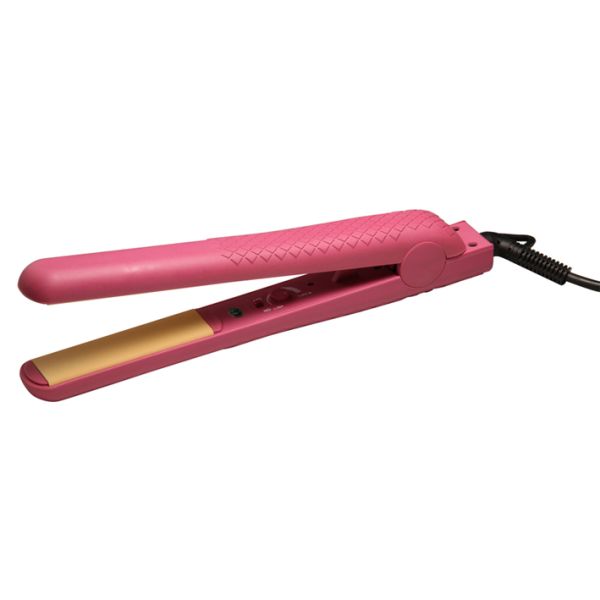 Pure ceramic pink temperture control hair straightener iron
