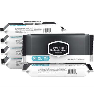 Customizable Resealable Extra Large Biodegradable Flushable Toilet Wipes For Adults
