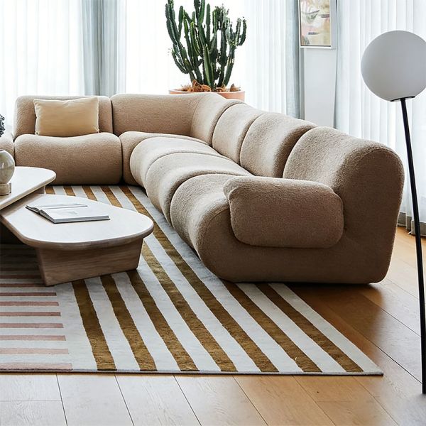 Modern Vacuum Sealed Pack Couch Modular Sectional Full Sponge Compressed Frameless Living Room Sofa Set Furniture