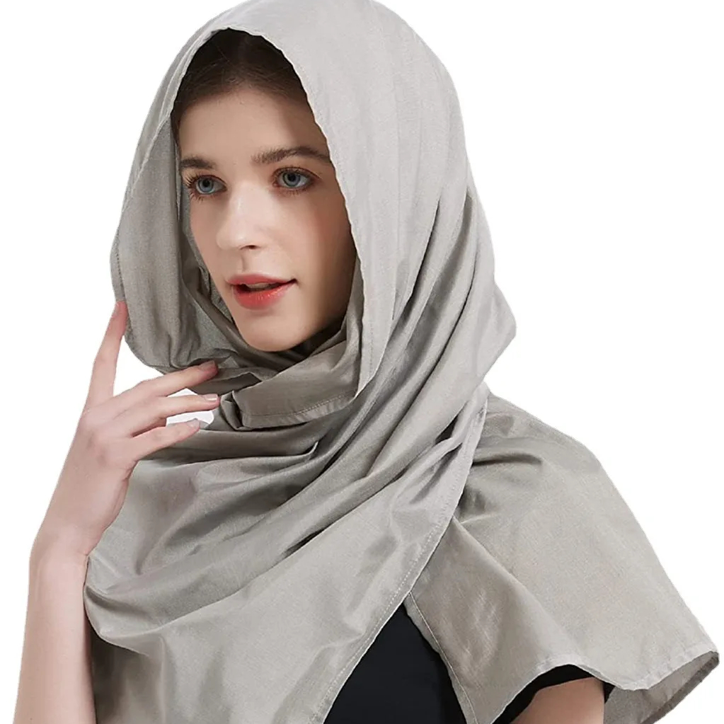 Maxsharer Gray Color Unisex EMF 5th Generation Wireless Radiation Protection Shielding Scarf RF Block Silver Fiber Fabric
