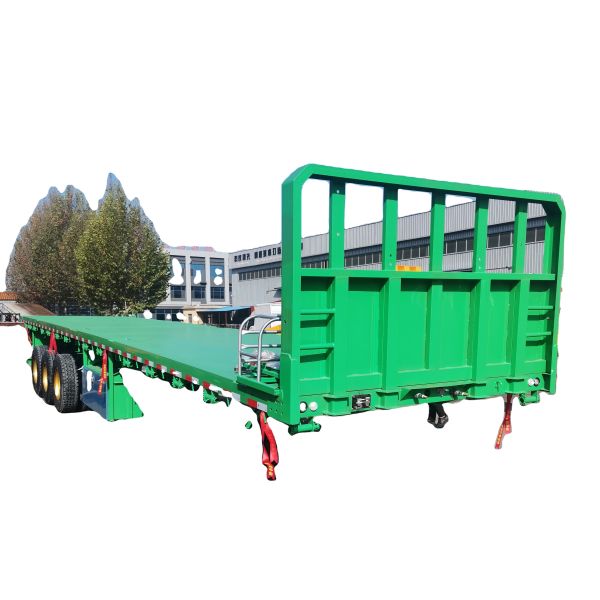 Steel Flatbed Semi Truck Trailers for Shipping 20ft 40ft 50ft 53ft in 15 Workdays
