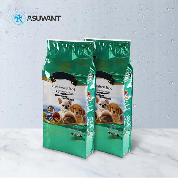 Saco lateral inferior liso lustroso dos alimentos para animais de estimação do saco do reforço   1kg grande para o cão Cat Food