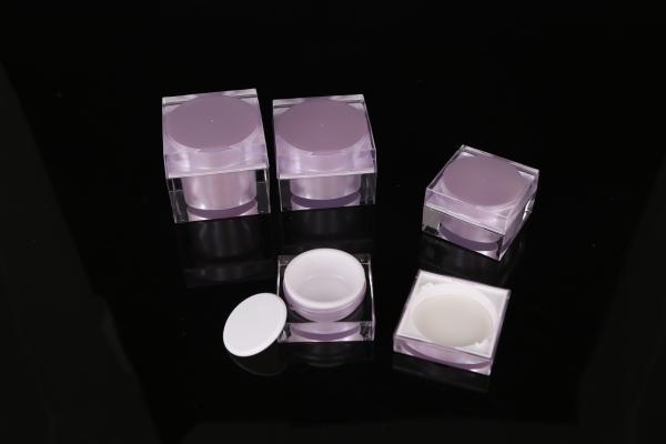 hand lip crystal pump empty square white Screen Printing Airless 30ml Cosmetic Cream Jars