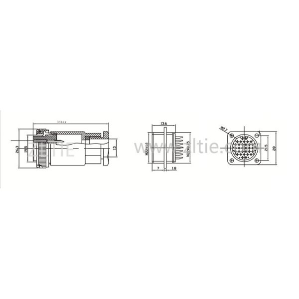 PC Series Russian Standard Threaded Connector PC32TB Male and Female Connector