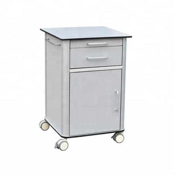 White Full ABS 480*480*750mm Medical Bedside Cabinet