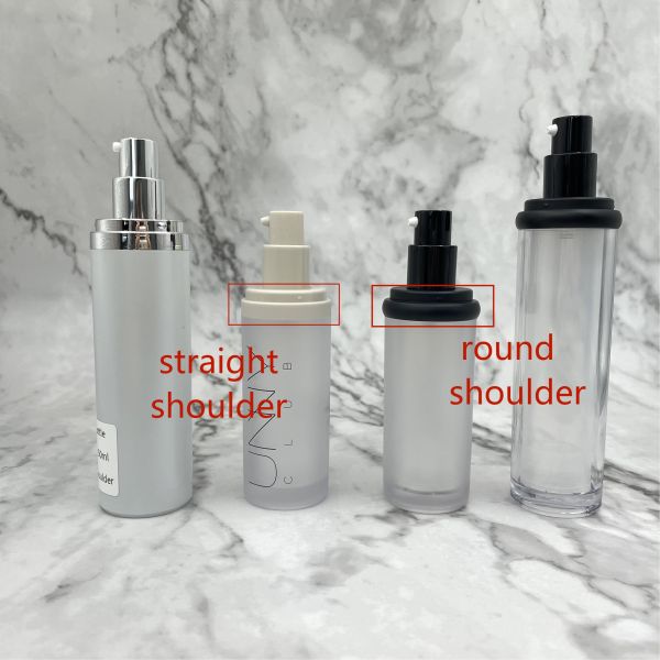 Le rond privé d'air vide de bouteille des soins de la peau 50ml d'ABS/épaulent directement la surface métallisée