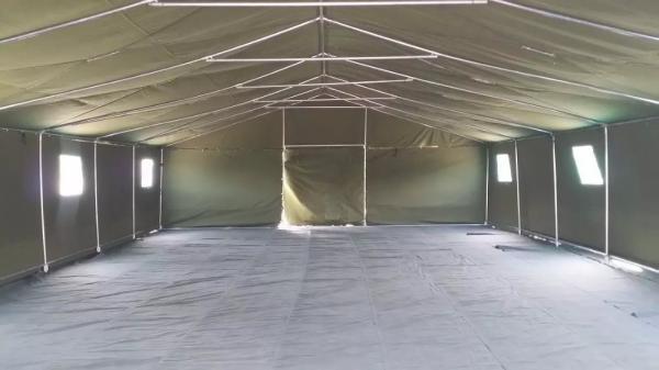 Green Cotton Military Canvas Tents Easy To Install With Stable Structure