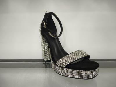 Stylish Womens High Heel Sandals With Chunky Heel Open Toe UK2-7