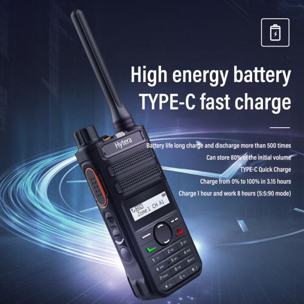 Rádio digital de duas vias preto AP580 Walkie Talkie Hytera Digital e analógico de uso duplo de alta potência