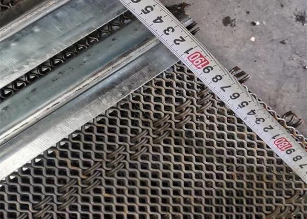 fio de aço Mesh Stone Crusher Rubber Crimped da tela de vibração 45 65