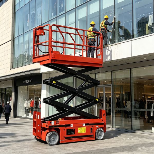 Premium 19ft Full Electric Scissor Lift Platform Self Propelled For Aerial Work