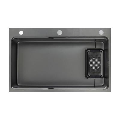 Single Bowl Kitchen Sink Stainless Steel Marine Grade Anti Corrosion Integrated Drainage System Overflow Protection