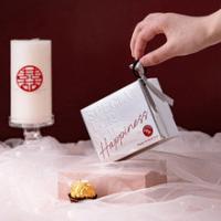 Boîte à cadeaux en papier de haute qualité personnalisée Rose Red Candy Wedding Laser Empty Box en gros