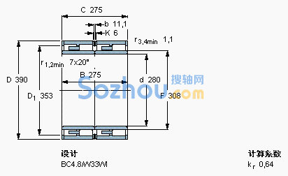 314719C Multi Row Bearing for Industrial-FCD 5678275